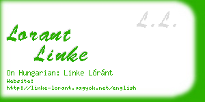 lorant linke business card